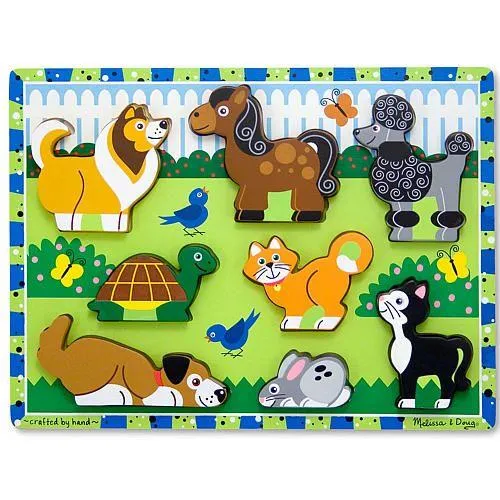 Melissa & Doug Wooden Chunky Puzzle Pets / Melissa & Doug Casse-tête en bois Animaux de Compagnie
