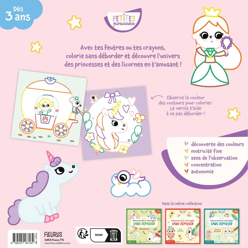Mes Premiers Coloriages Sans Dépasser – Princesses et Licornes | Maternelle