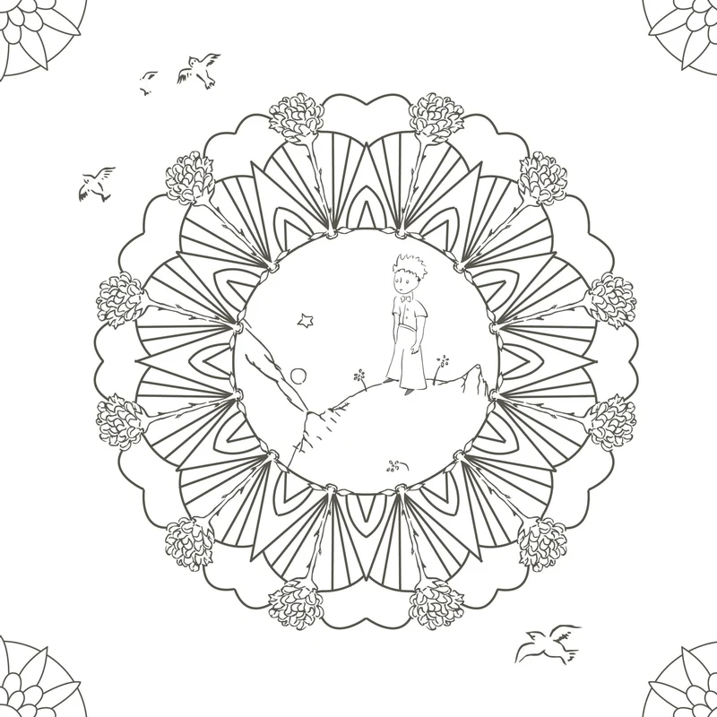 Les Mandalas du Petit Prince – 30 Coloriages Grand Format | Enfant & Adulte