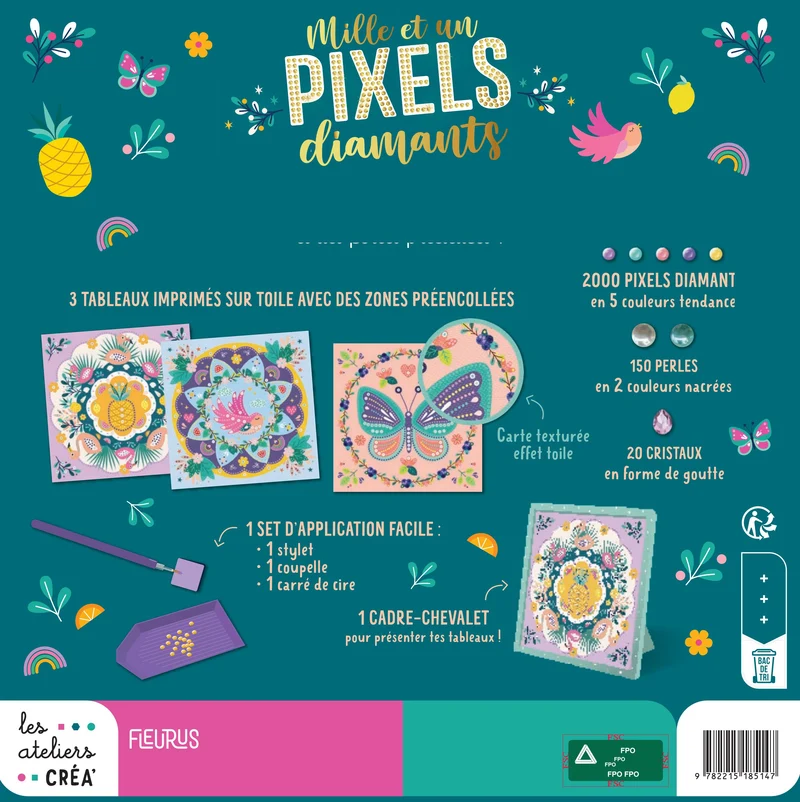 Mille et Un Pixels Diamants – Coffret Diamond Painting Mandala avec Cadre