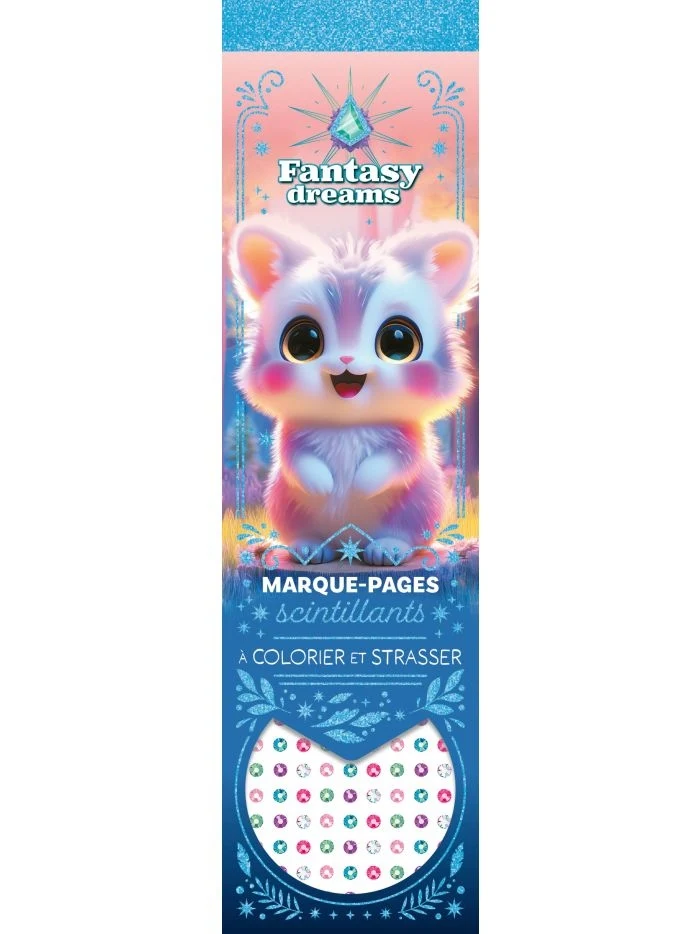 Marque-pages à Strasser et à Colorier Bleu – Kit Créatif avec Strass