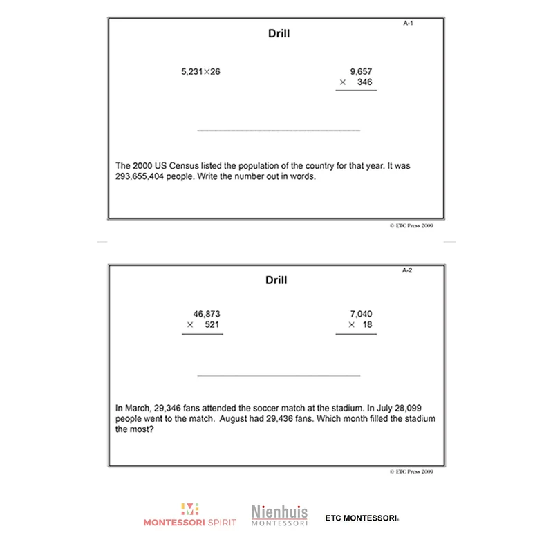 Decimal Work and Task Cards