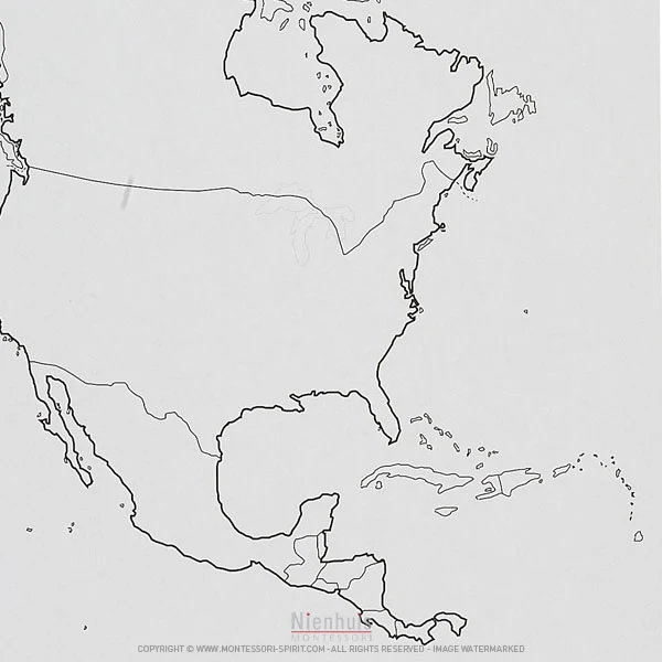 Carte des états d'Amérique du Nord x50