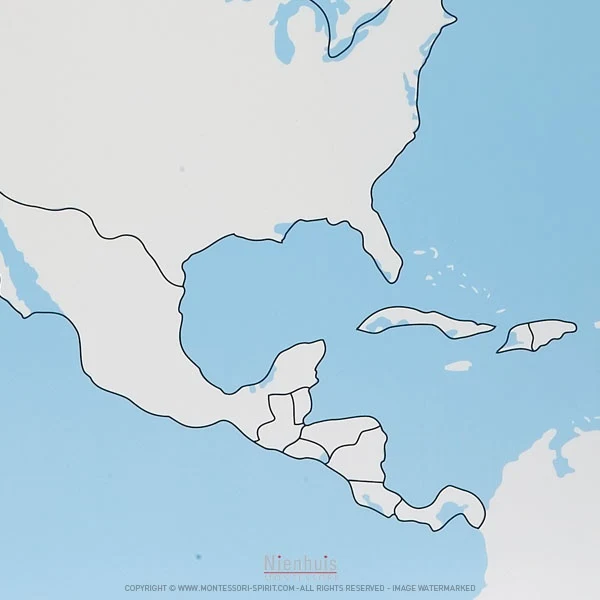 Carte de contrôle muette d'Amérique du Nord