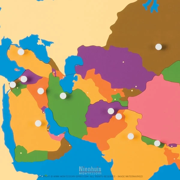 Carte puzzle de l'Asie