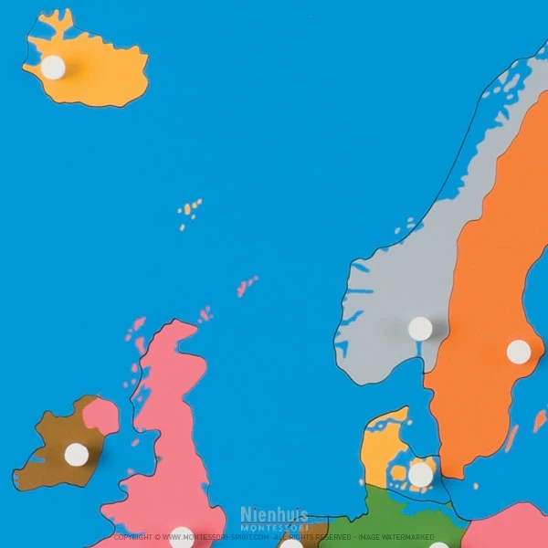 Carte puzzle de l'Europe