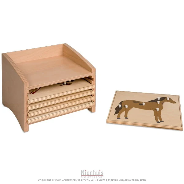 Cabinet de rangement des puzzles animaux