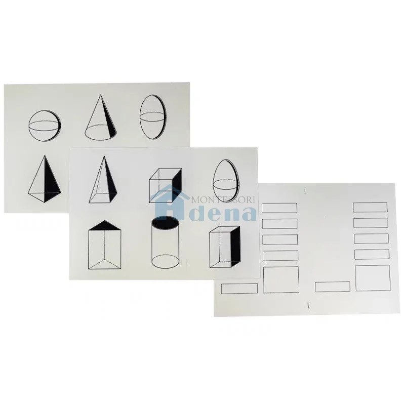 Adena Montessori Geometric Cards Montessori Primary Sensorial Material