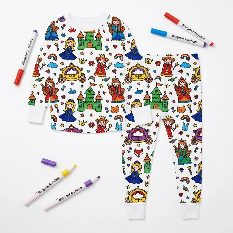 Coloriage Montessori Pyjama