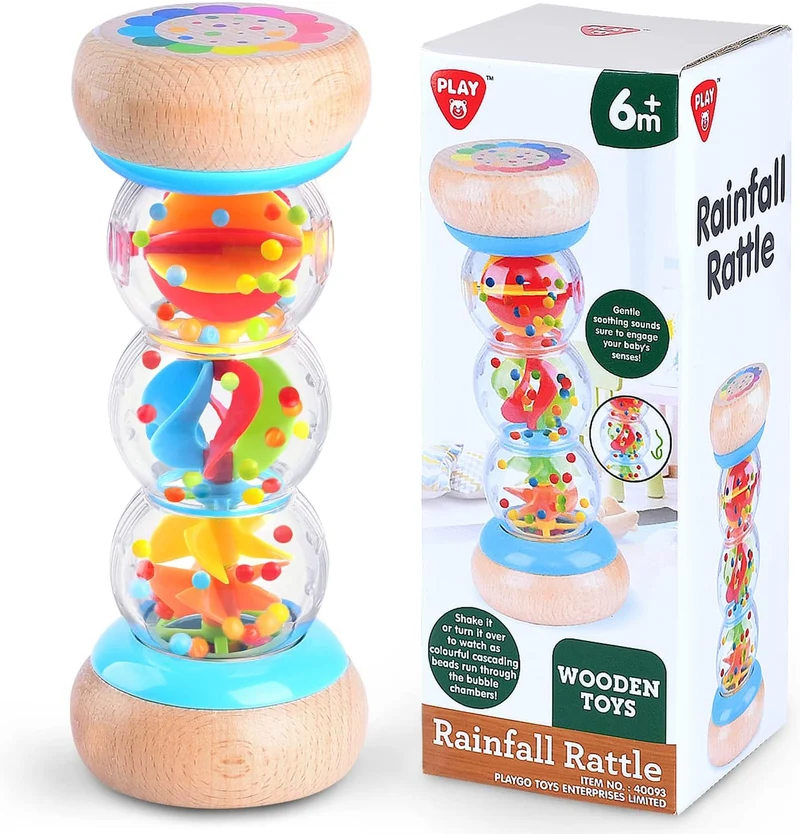 Hochet en bois Montessori "Rainmaker" pour les tout-petits