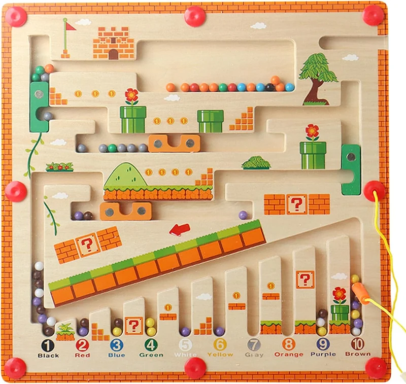 Tableau de labyrinthe magnétique Montessori de luxe