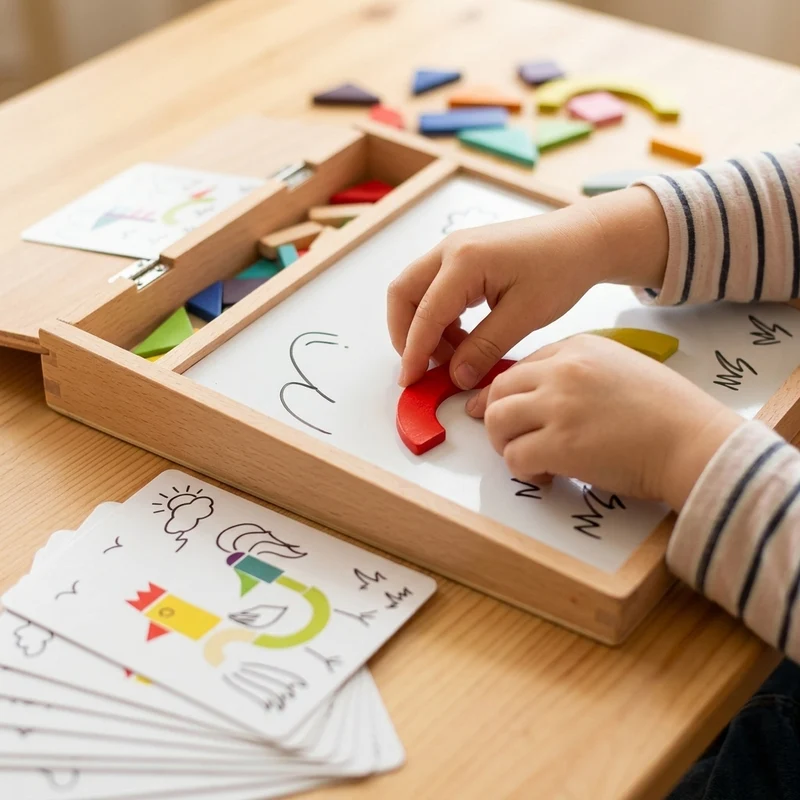 🧲 Puzzle Magnétique Montessori – Tableau Créatif & Éducatif pour Enfant