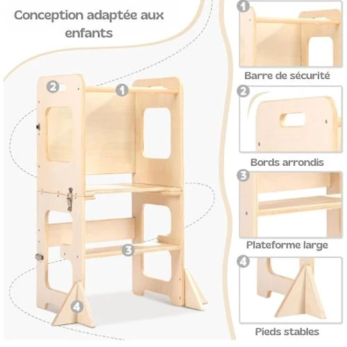 Tour d'observation : Table et chaise Montessori 2-en-1