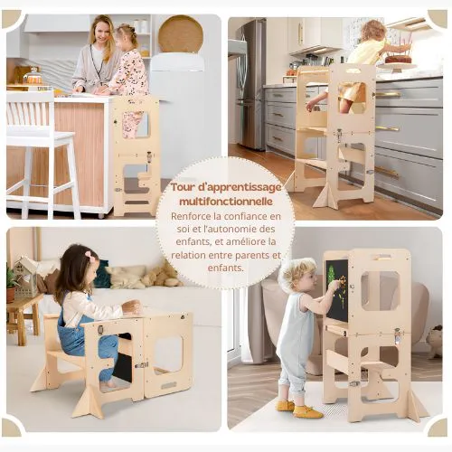 Tour d'observation : Table et chaise Montessori 2-en-1