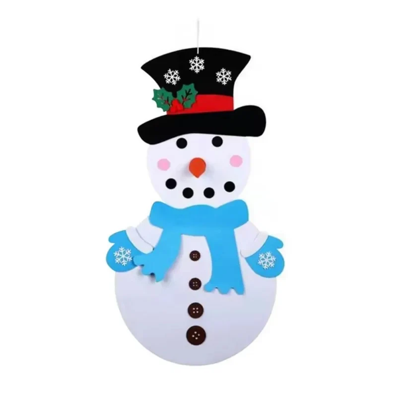 Les enfants créent leur propre Bonhomme de Neige de Noël.
