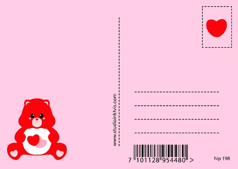 Carte postale Care Bears Amour & Félicitations – Bisounours Love A6