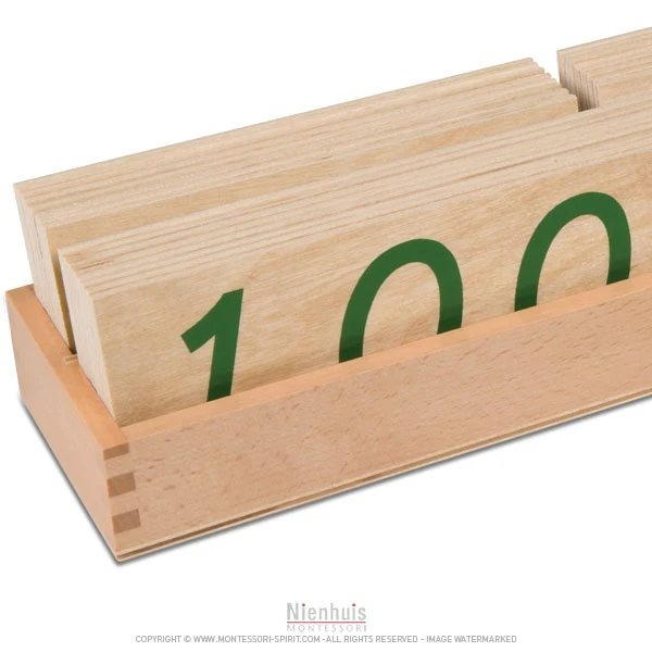 Grande boite des symboles de 1 à 9000 en bois