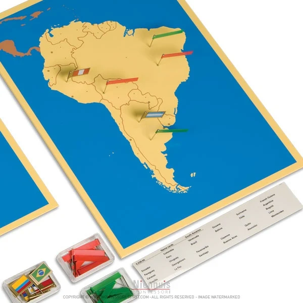 4 cartes de l'Amérique du Sud (anglais)