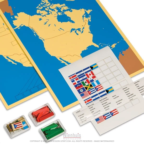 4 cartes de l'Amérique du Nord (anglais)