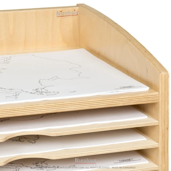 Cabinet pour cartes géographiques en papier