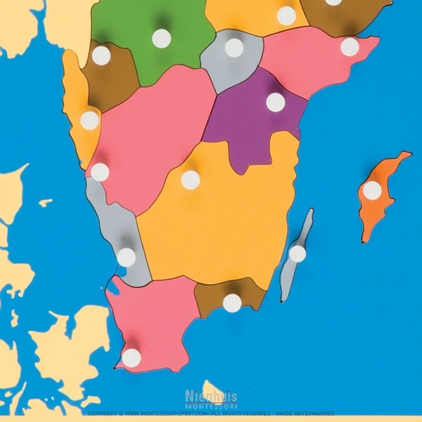 Carte puzzle de la Suède