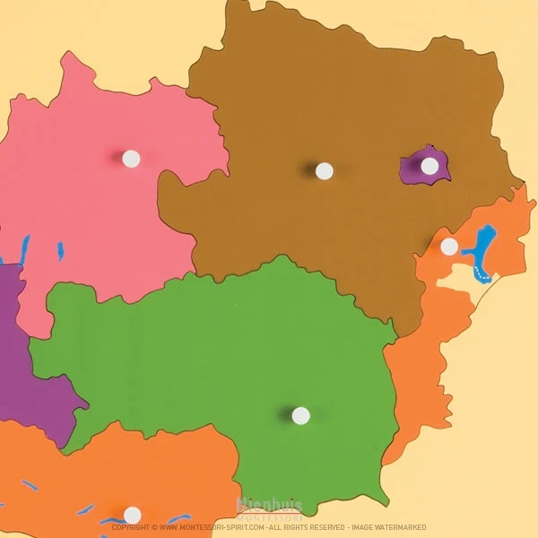 Carte puzzle de l'Autriche