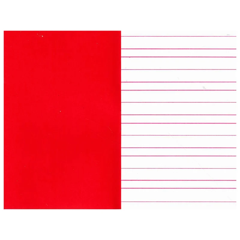 Livrets d'écriture larges rouge x 100