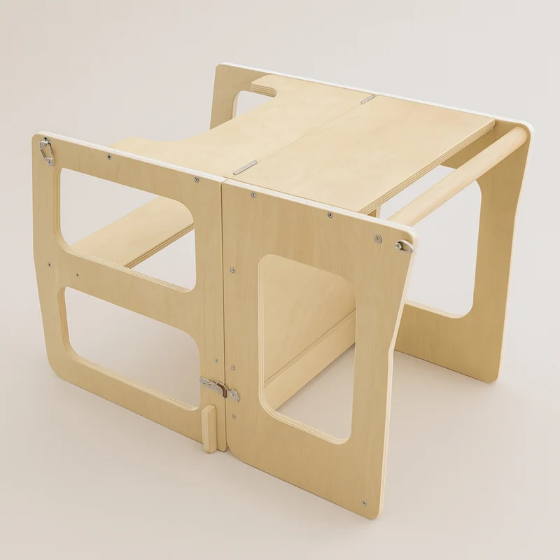 Tour d'apprentissage - 3 en 1 - Pliable en Table d'activités - Tableau dessin - Enfant 3-6 ans