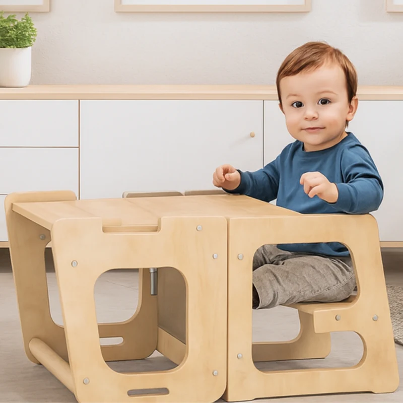 Tour d'apprentissage - 3 en 1 - Pliable en Table d'activités - Tableau dessin - Enfant 3-6 ans