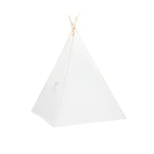 Tipi enfant Montessori en bois blanc avec fenêtre et sac - Tente chambre 3-7 ans