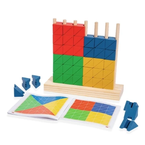 Jeu Montessori en Bois 3-7 ans – Blocs de Construction Arc-en-Ciel – Jeu Logique Enfant