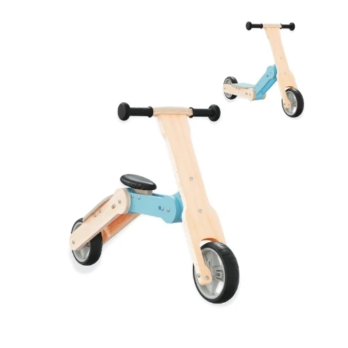 Draisienne évolutive en Trottinette en bois - Enfant 3 à 6 ans - modèle TEM