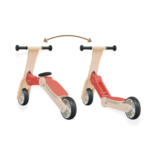Draisienne évolutive en Trottinette en bois - Enfant 3 à 6 ans - modèle TEM