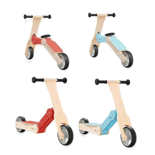 Draisienne évolutive en Trottinette en bois - Enfant 3 à 6 ans - modèle TEM