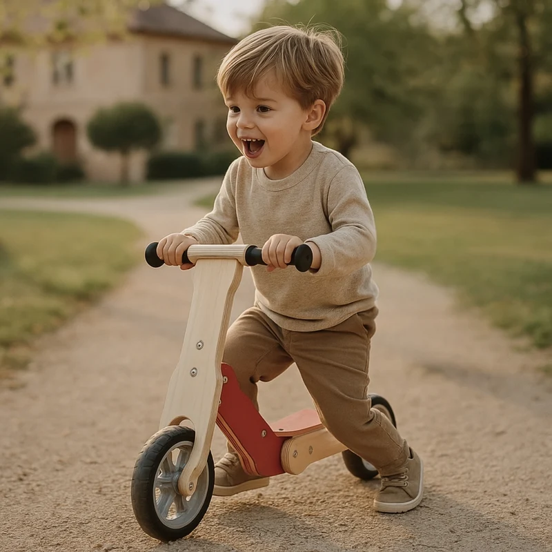 Draisienne évolutive en Trottinette en bois - Enfant 3 à 6 ans - modèle TEM