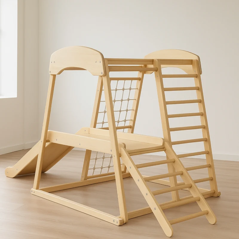Aire de jeux Intérieur enfant | Jeu Montessori en bois pour Enfants | Escalade 1 an à 5 ans