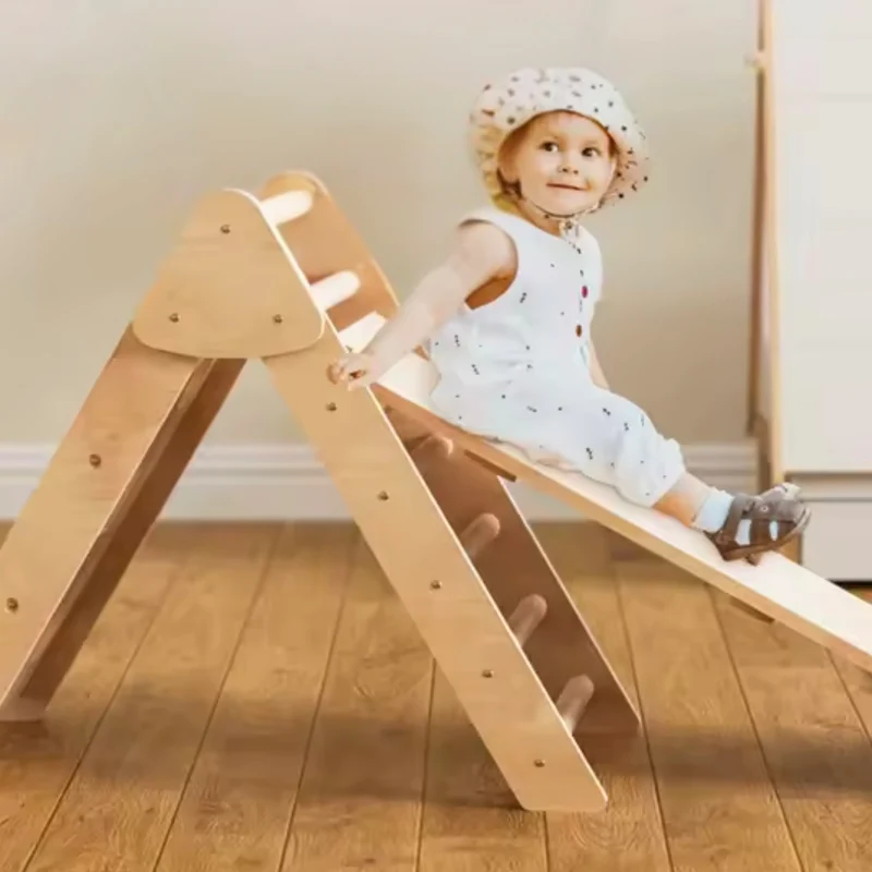 7-en-1 Triangle Pikler, Arche Montessori & Rampe d'escalade (Grand) - Aire de Jeux Intérieur - Motricité & Eveil 1 an - 5 ans