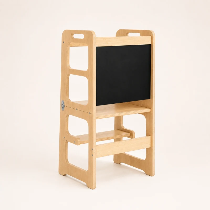 Tour d'observation 3 en 1 - Pliable en Table d'activités - Tableau dessin - Montessori Enfant 18 mois-5 ans