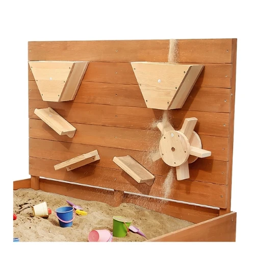 Bac à sable bois avec couverture | Banc intégré | Aire de jeux extérieur enfant 1-6 ans | Jardin Montessori