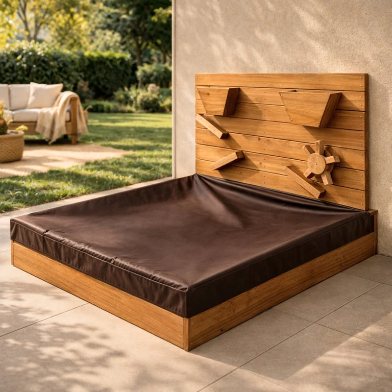 Bac à sable bois avec couverture | Banc intégré | Aire de jeux extérieur enfant 1-6 ans | Jardin Montessori