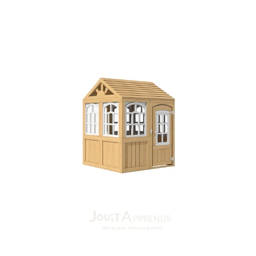 Aire de jeux enfant Montessori - 3 en 1 Balançoire, Toboggan, Cabane en bois modulable