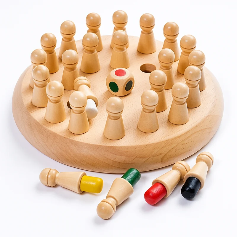 Jeu Memoire des Couleurs en bois - Jeu memory