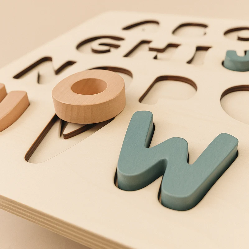 Kit Éducatif Montessori - Maternelles 123 ABC – Jeux Alphabet, Chiffres & Motricité bois| Enfants 3-6 ans
