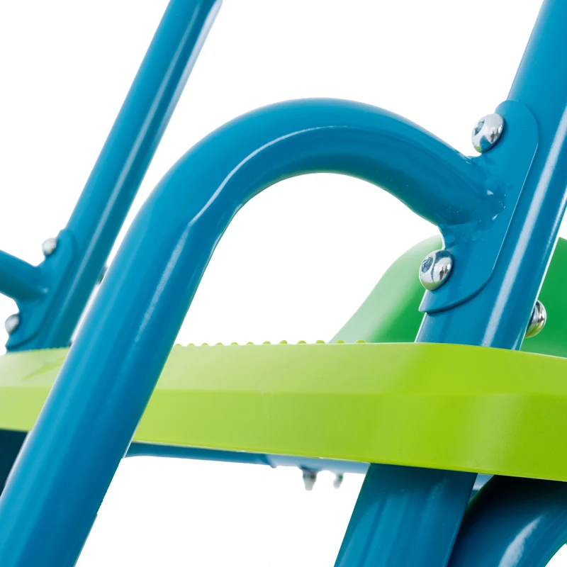 Toboggan ondulé L300 cm - 3-12 ans - 5 marches - vert pomme