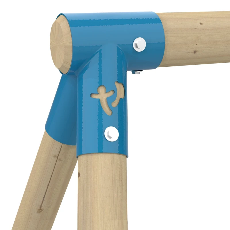 Portique 2 balançoires avec échelle corde - bois PEFC™ - H224 cm - BALANDIER