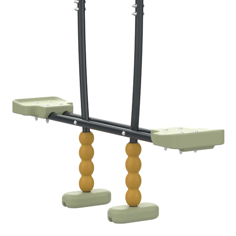 Portique 2 balançoires et vis-à-vis - bois PEFC™ - H190 cm - ANÉMONE
