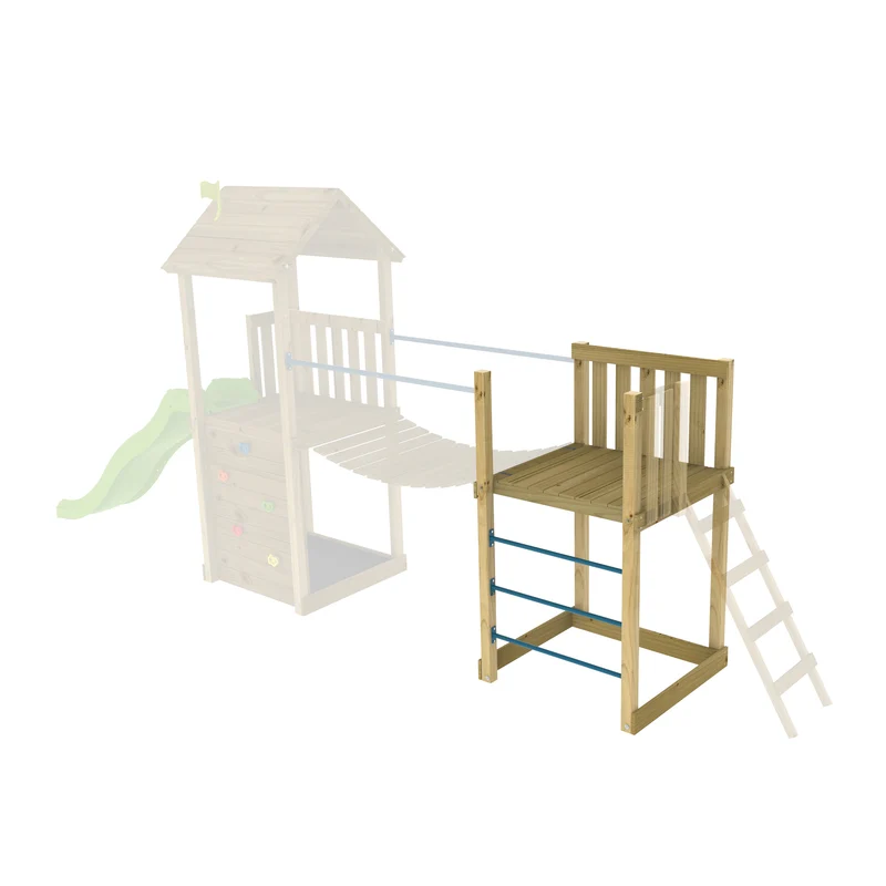 Plateforme 120 cm avec échelle à barreaux en métal pour aire de jeux SKYWOOD en bois FSC®
