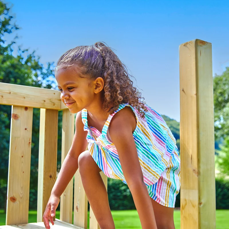 Plateforme 120 cm avec échelle à barreaux en métal pour aire de jeux SKYWOOD en bois FSC®