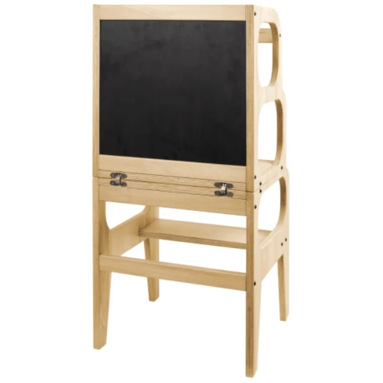 Tour Montessori 3‑en‑1 en bois – Observation, Bureau & Tableau | Le Petit Montessori