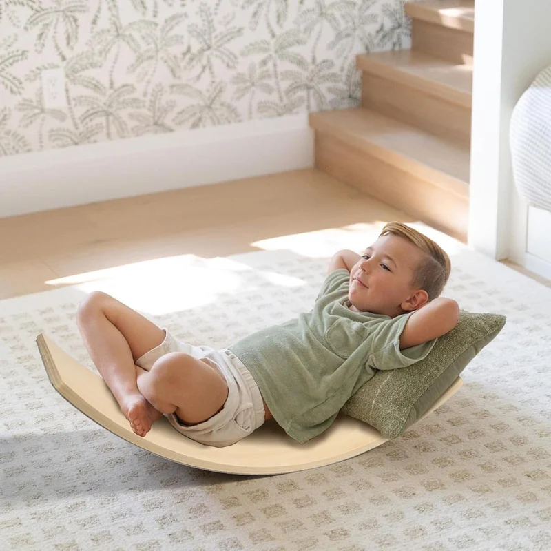 Montessori Balance Board aus Holz – Wackelbrett für Kinder